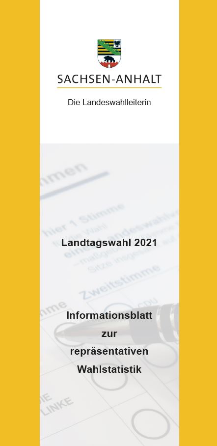 Download PDF Landtagswahl 2021: Informationsblatt zur repräsentativen Wahlstatistik