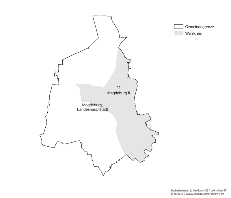 Karte der Gemeinden des Landtagswahlkreises 11
