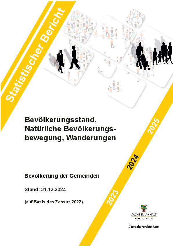  Download PDF Bericht Bevölkerungsstand, Natürliche Bevölkerungsbewegung, Wanderungen – Bevölkerung der Gemeinden Stand: 31.12.2024