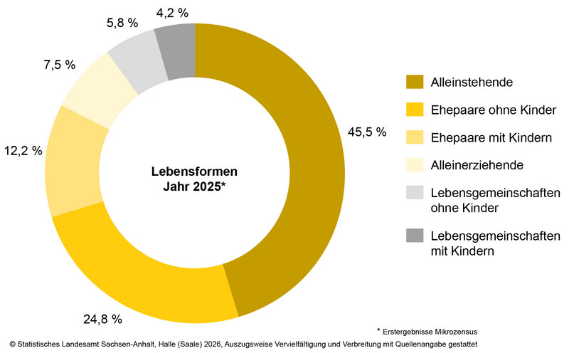 Mikrozensus 2025 – Formen des Zusammenlebens
