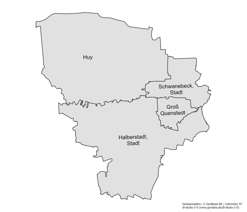 Karte der Gemeinden des Landtagswahlkreises 14