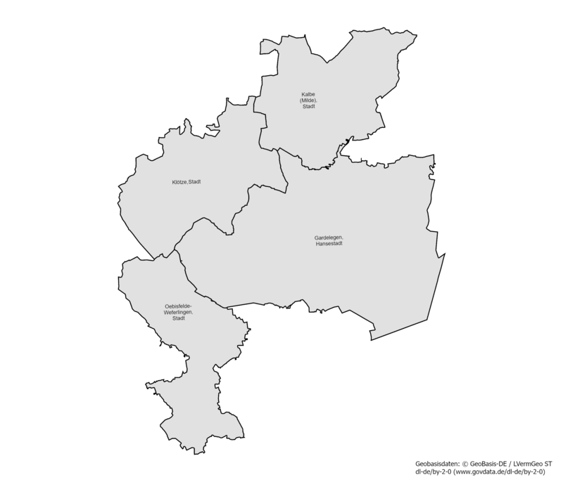 Karte der Gemeinden des Landtagswahlkreises 02