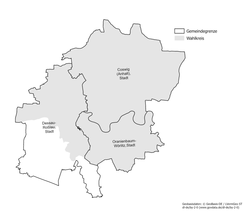 Karte der Gemeinden des Wahlkreises 27
