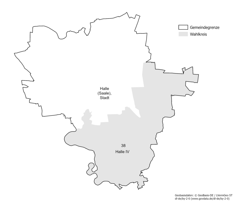 Karte der Gemeinden des Landtagswahlkreises 36
