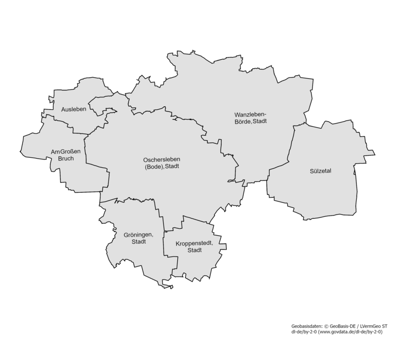 Karte der Gemeinden des Landtagswahlkreises 09
