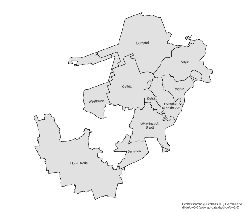 Karte der Gemeinden des Landtagswahlkreises 08