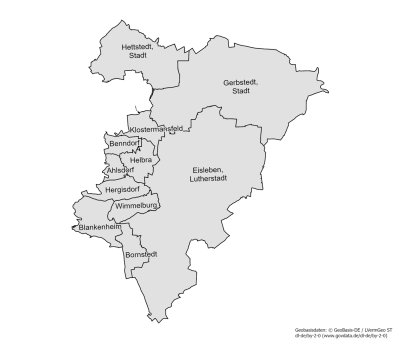 Karte der Gemeinden des Wahlkreises 30