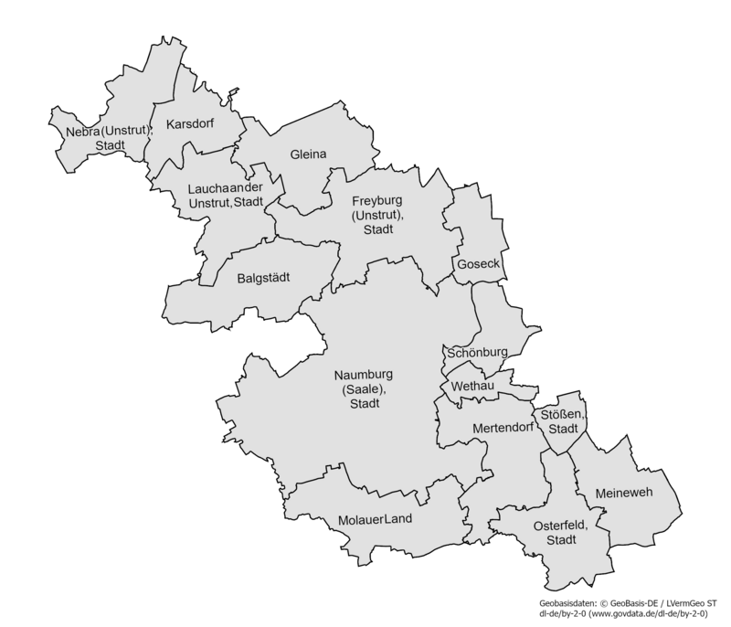 Karte der Gemeinden des Landtagwahlkreises 40