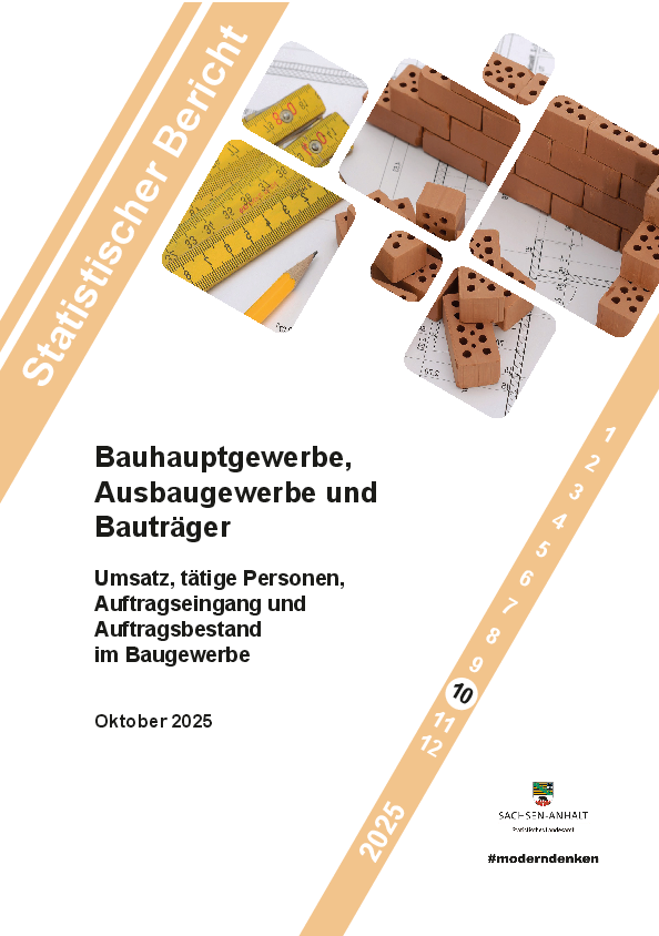 Bericht Statistik Bauhauptgewerbe, Ausbaugewerbe und Bauträger