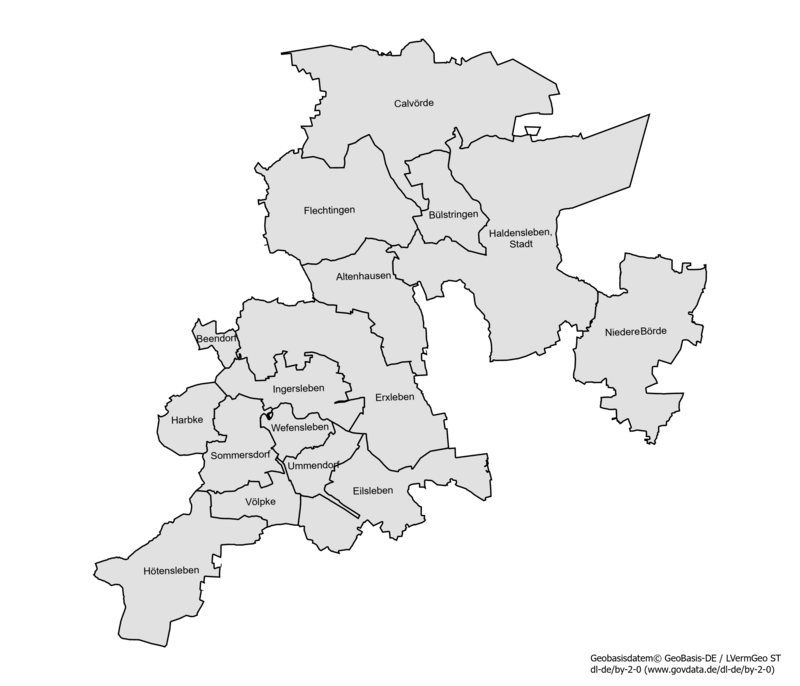 Karte der Gemeinden des Landtagswahlkreises 07