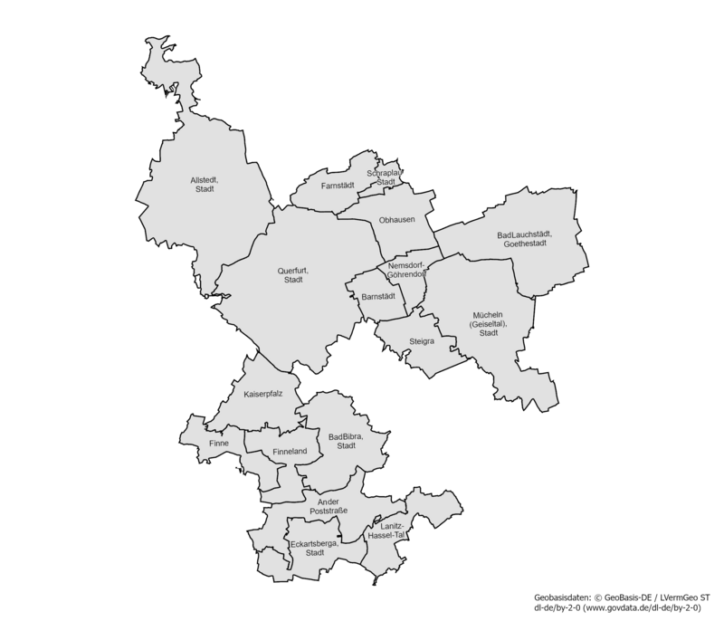 Karte der Gemeinden des Wahlkreises 32