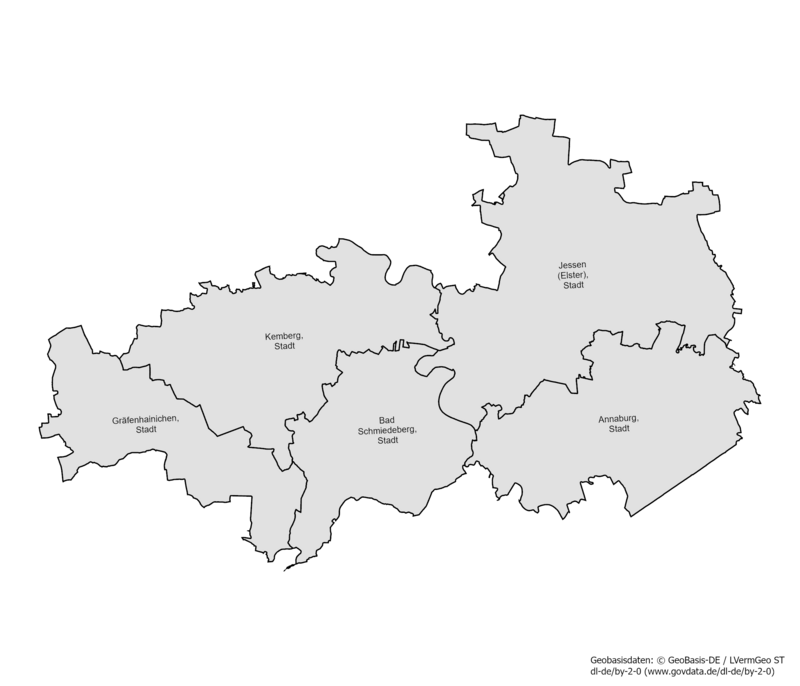 Karte der Gemeinden des Wahlkreises 25